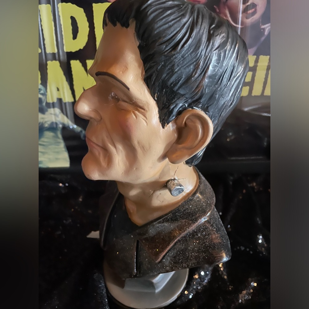 NWT LED Frankenstein Bust Halloween Figure - Picture 5 of 11